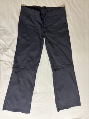 prAna Monarch Convertible Hiking Pants Woman’s Size 12 Gray Zip Off